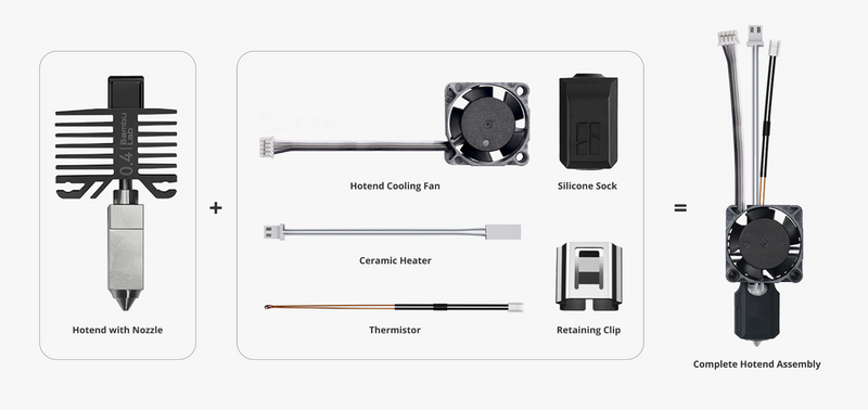 BambuLab X1C Complete Hotend Assembly